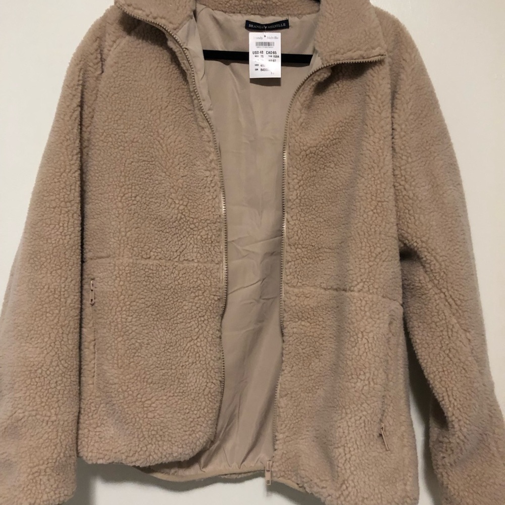 Brandy Melville oversized fleece zip up